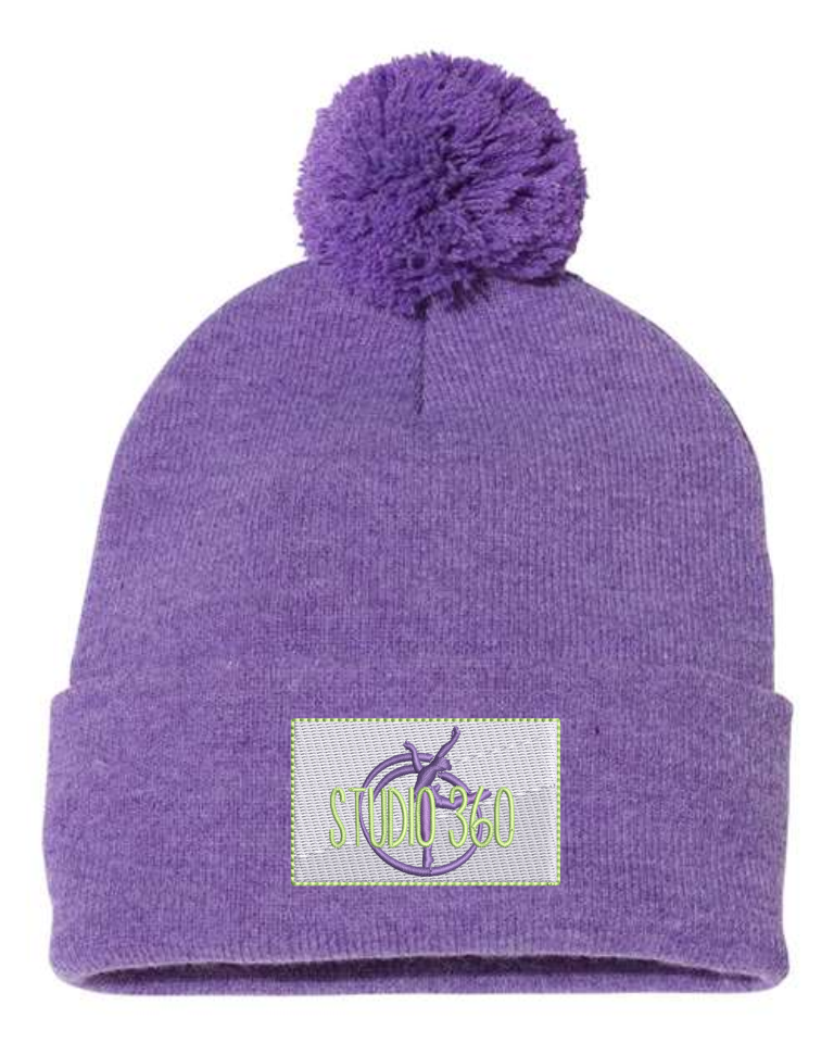 C-360 CUFFED PATCH POM BEANIE