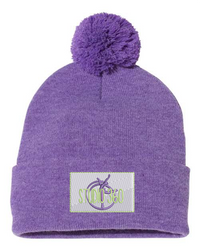 C-360 CUFFED PATCH POM BEANIE