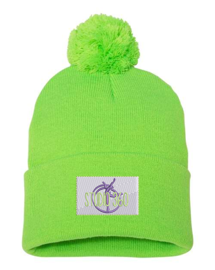 C-360 CUFFED PATCH POM BEANIE
