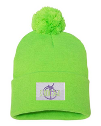 C-360 CUFFED PATCH POM BEANIE