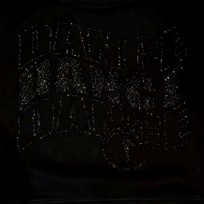 C-DANCE DANCE DANCE - BLACK GLITTER CREW