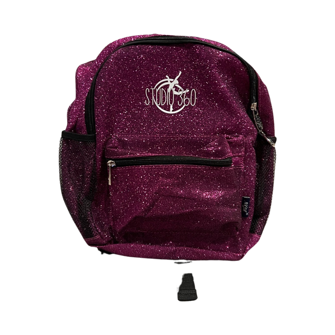 C STUDIO 360 SMALL GLITTER BACKPACK PURPLE 360 Boutique