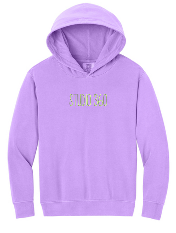 C-360 NEON VIOLET EMBROIDERED HOODIE