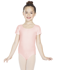 PINK SEAMLESS RHINESTONE CRISSCROSS LEOTARD (SENSORY FRIENDLY)