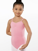 IN STORE ONLY - PINK COTTON PINCH FRONT LEOTARD